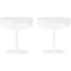 ferm LIVING Coupe à champagne Ripple, blanc, 150 ml, verre, lot de 2