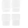 ferm LIVING Verre Ripple, blanc, 200 ml, soufflé à la bouche, set de 4