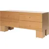 Console en chêne naturel 135x45x62cm Kuben - Ferm living