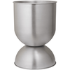 Ferm Living - Pot de fleurs Hourglass - Argent - Aluminium - Designer ...