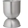 Ferm Living - Pot de fleurs Hourglass - Argent - Aluminium - Designer ...