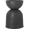 ferm LIVING Pot de fleurs Hourglass, noir, Ø 21 cm, réversible
