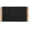 Tapis en jute noir 80 x 50 cm Block Mat - Ferm Living