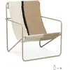 Fauteuil noir et terre en métal beige Desert - Ferm Living