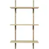 Étagère chêne naturel et laiton noir T/N Sector - Ferm Living