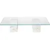 Table basse en marbre et verre Bianco Curia - Ferm Living