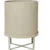 ferm LIVING Pot de fleurs Bau, beige, acier, Ø 28 cm