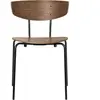 Chaise empilable bois et métal Noyer Herman - Ferm Living