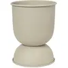 ferm LIVING Pot de fleurs Hourglass, beige, Ø 21 cm, réversible