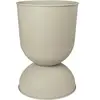 ferm LIVING Pot de fleurs Hourglass, beige, Ø 30 cm, réversible