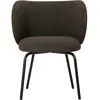 Chaise en tissu noir sur pieds noirs 69 x 69 cm Rico - Ferm Living