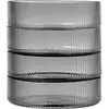 Ferm Living - Set De 4 Bols De Service Ripple - Smocked Grey - Gris