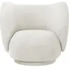 Fauteuil lounge blanc brossé Rico - Ferm Living