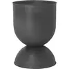 ferm LIVING Pot de fleurs Hourglass, noir, Ø 40 cm, réversible