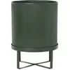 Grand pot de jardinage en acier vert foncé 28 x 38 cm Bau - Ferm Living