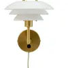 Dyberg Larsen applique murale DL20, opale/laiton, verre