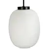 Dyberg Larsen Suspension en verre et métal noir mat, h 30 cm d 25 cm - dl39