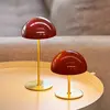 Lampe de table LED rechargeable Dyberg Larsen Along, rouge, lot de 2