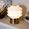 Dyberg Larsen Lampe à poser LED rechargeable Diva, blanc/laiton