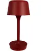 Lampe à poser métal rouge, h 25,5cm d 12cm - flow