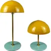 Lampe à poser en métal moutarde turquoise, h 20 cm d 10 cm - along