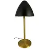 Dyberg Larsen Lampe de table Oulu, noir/laiton, hauteur 47 cm