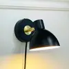 Dyberg Larsen Applique murale Lilje, noir, Ø 16 cm, métal
