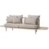 Canapé 2 places avec plateaux beige SC3 Fly - &tradition