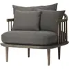 Fauteuil gris Fly SC1 - &tradition