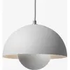 Shapes &tradition - Suspension FlowerPot - Gris - Aluminium laqué - Designer Verner Panton