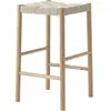 Tabouret de bar beige et piètement naturel Betty TK7 - &tradition