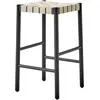 Tabouret de bar beige et piètement noir Betty TK7 - &tradition