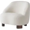 Fauteuil en tissu Karakorum 001 et noyer Margas LC1 - &tradition