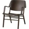 Chaise avec accoudoirs en chêne teinté foncé 73x62 cm AX - &tradition