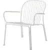 Chaise de jardin large avec accoudoirs en acier ivoire Thorvald SC101 ...