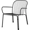&tradition Chaise de jardin large avec accoudoirs en acier noir chaud Thorvald SC101 - &traditio
