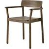 Chaise avec accoudoirs en chêne fumé huilé 78x61 cm Betty TK10 - &trad...