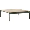 &tradition Table basse de jardin carrée en bois de teck et acier vert bronze 90x90x30cm Ville AV