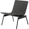 Fauteuil de jardin en acier et sangles en polyester noir Ville AV44 - ...