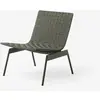 &tradition Fauteuil de jardin en acier et sangles en polyester vert bronze Ville AV44 - &traditi