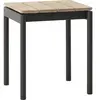 &tradition Tabouret de jardin carré en bois de teck et acier noir 39,5x40x46cm Ville AV47 - &tra