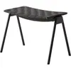 Repose-pieds de jardin en acier et sangles en polyester noir Ville AV4...