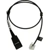 Jabra Quick Disconnect (QD) to Modular (RJ) Straight Bottom Cord, 0.5 Meter
