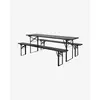 Nordal Table avec bancs noir