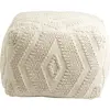 Pouf en coton à motifs blanc cassé Wular - Nordal