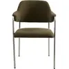 Chaise en métal et tissus vert peluche Albert - Nordal