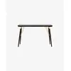Console en bois noir et détails dorés - Nordal