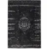 Nordal Grand tapis tissé - gris foncé / noir 200x290