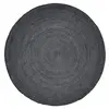Nordal Tapis rond en jute - noir