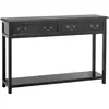 Nordal Table console Moss avec tiroirs - noir